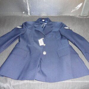 NEW 3 BUTTON COAT JACKET UNIFORM WOMENS sz6MR AIRMAN USAF DRESS BLUE JM 358